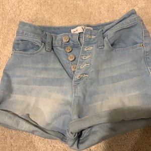 Light Blue High Waisted Shorts